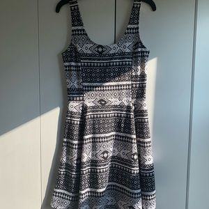 B&W Patterned Dress